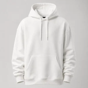 Mens white oversized streetwear hoodie for casual outfits