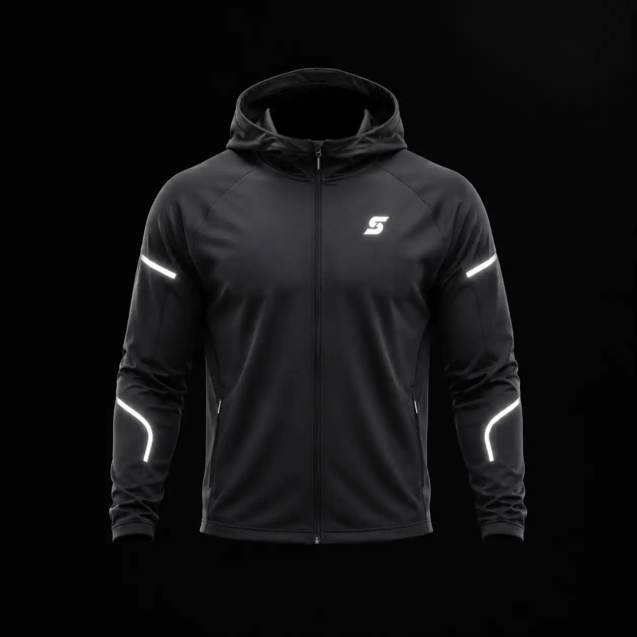 Mens reflective running hoodie for low light and night running Mens reflective running hoodie for low light and night running