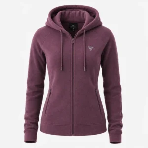 Womens fleece zip up hoodie for winter workouts and daily wear