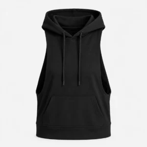 Sleeveless hoodie for ladies for gym workouts and mobility