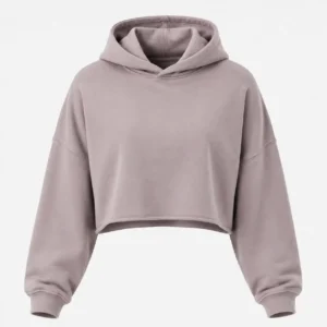 Womens cropped oversized hoodie for trendy gym and streetwear workouts