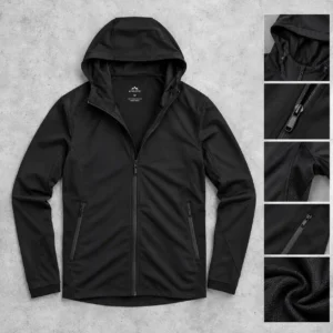 moisture wicking zip up hoodie for men