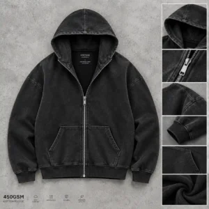 mens oversized zip up hoodie streetwear