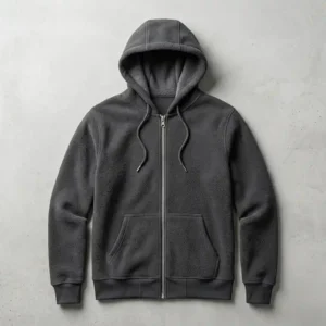 heavyweight thermal zip up hoodie men